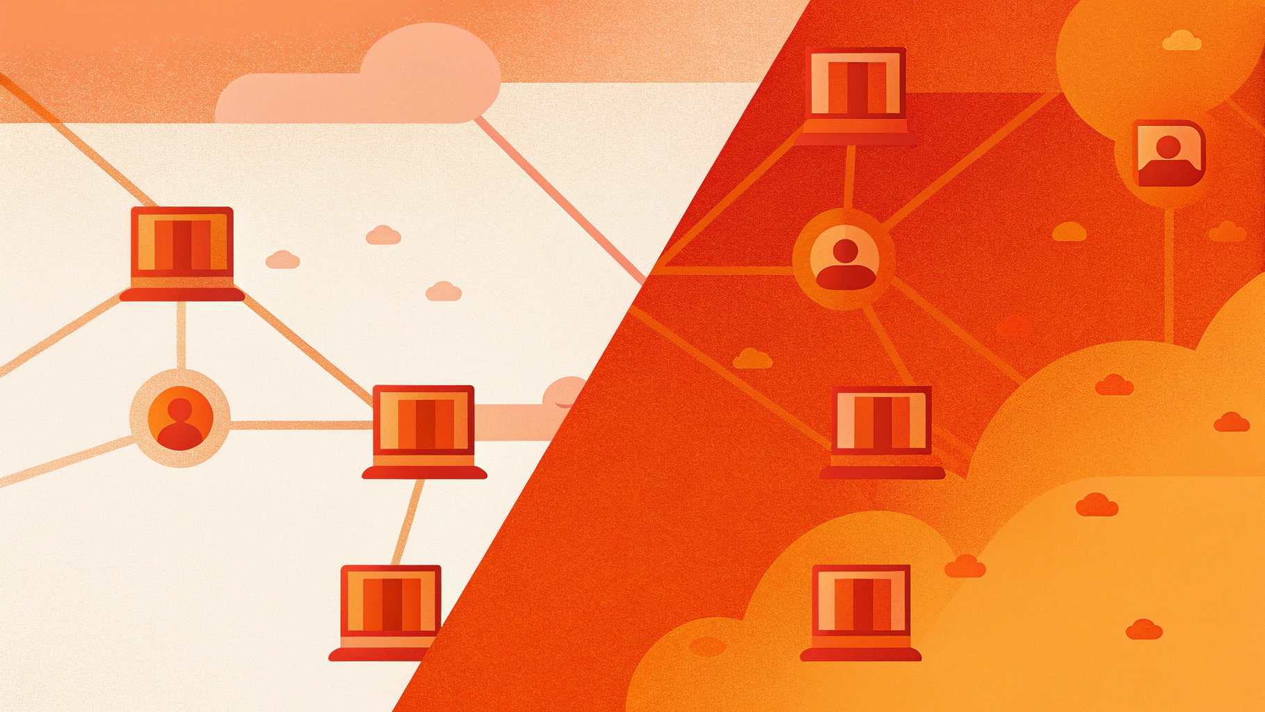 Диаграмма split-horizon DNS с внешним и внутренним представлениями зоны