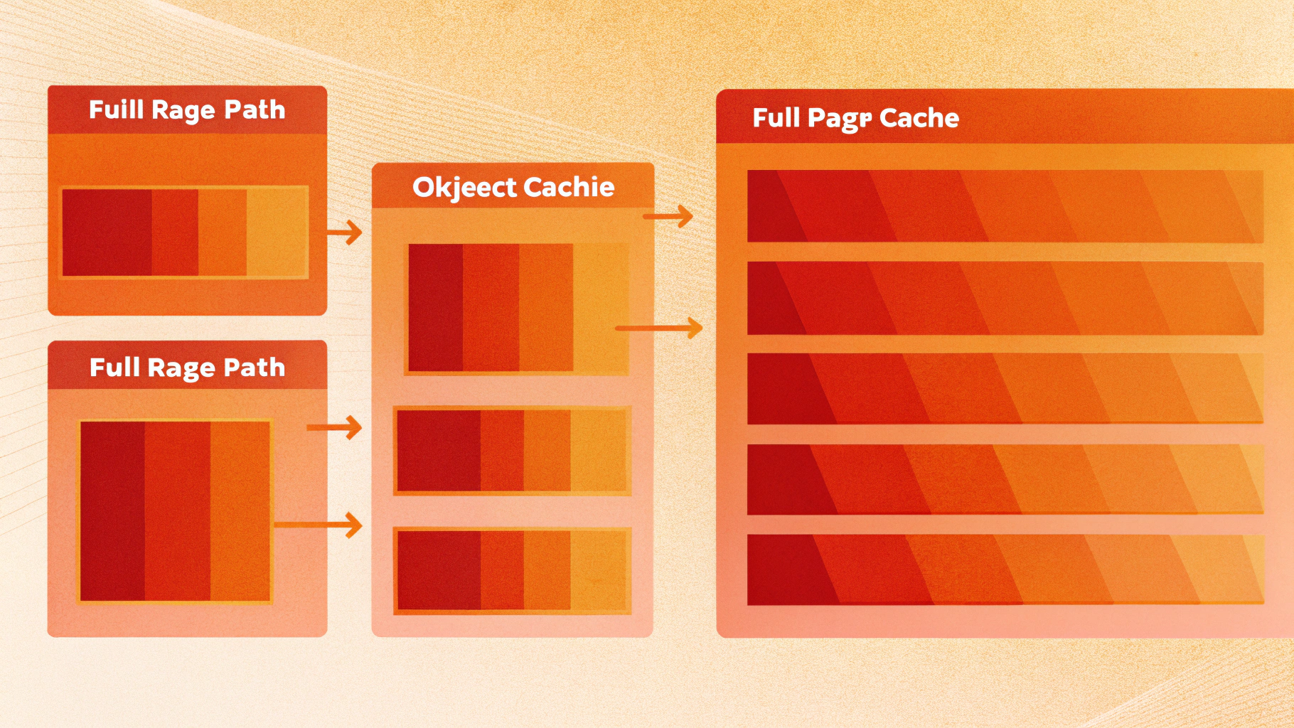 Схема слоёв кэширования WordPress: full page cache и object cache