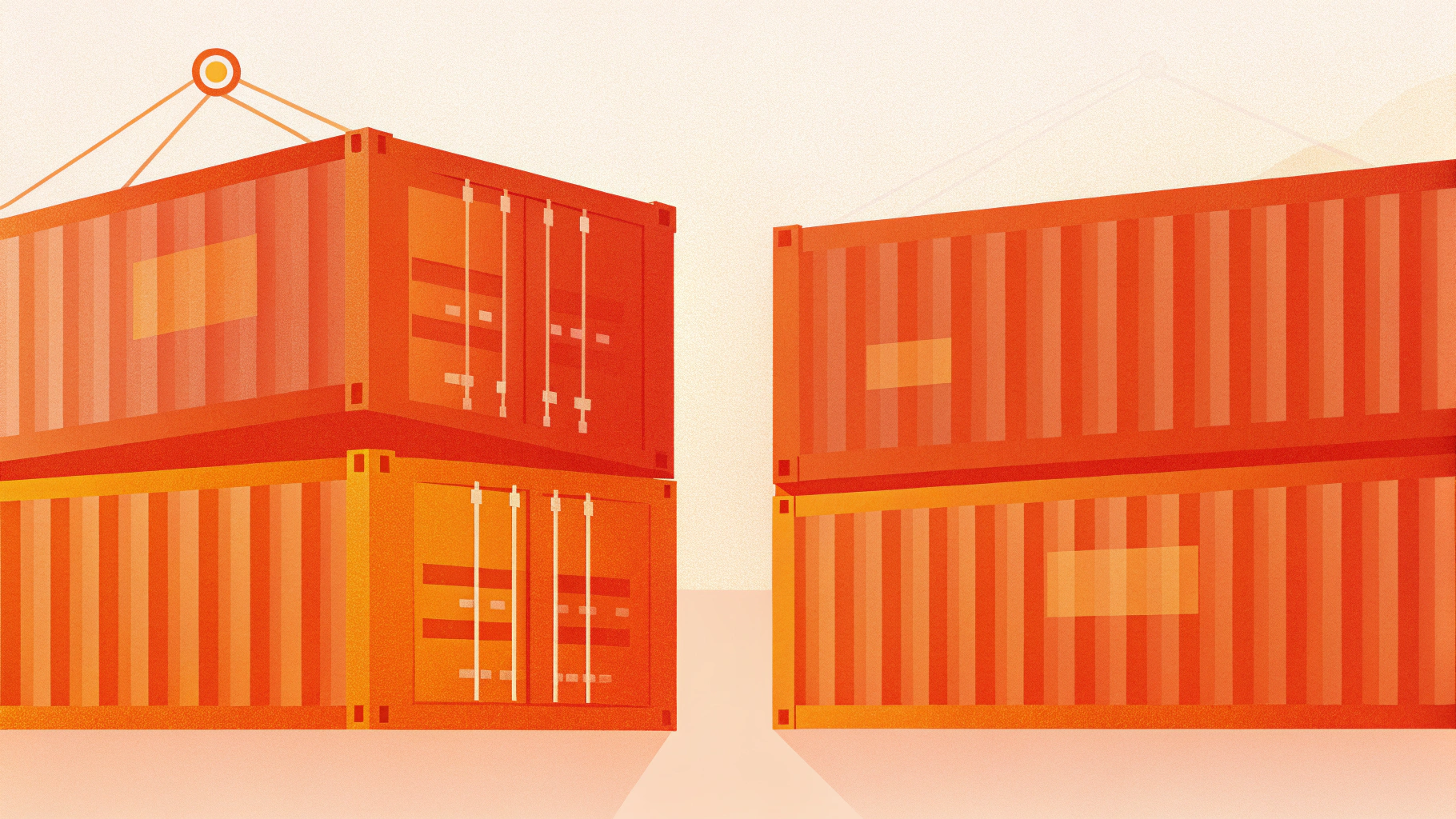 Схематичное сравнение полной виртуальной машины и контейнерной виртуализации по уровням стека